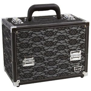 Caboodles NWT Black Lace train/cosmetic case.